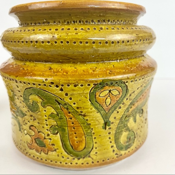 MCM Italian Rosenthal Netter Pottery Lidded Pottery Jar Signed And Numbered - Picture 11 of 16